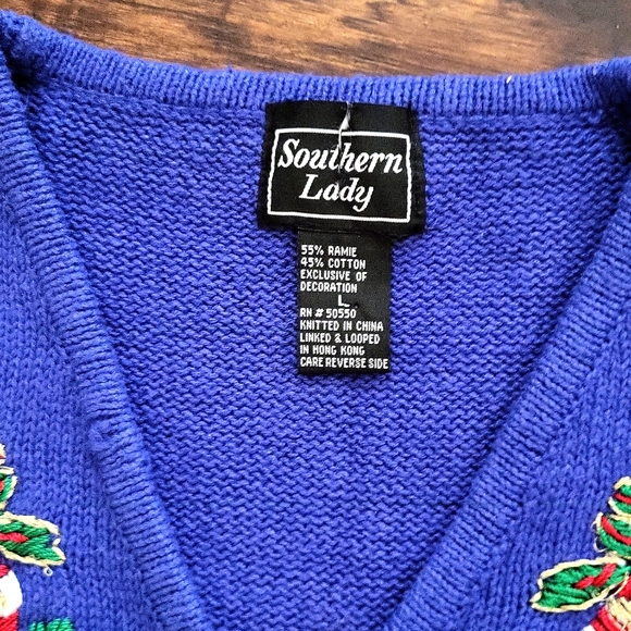 Vintage Christmas Sweater Vest Size Large - Picture 4 of 12